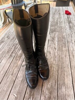 Luxury Amazona Cavalier Women’s Equestrian Lace Up Boots Handmade - 7M